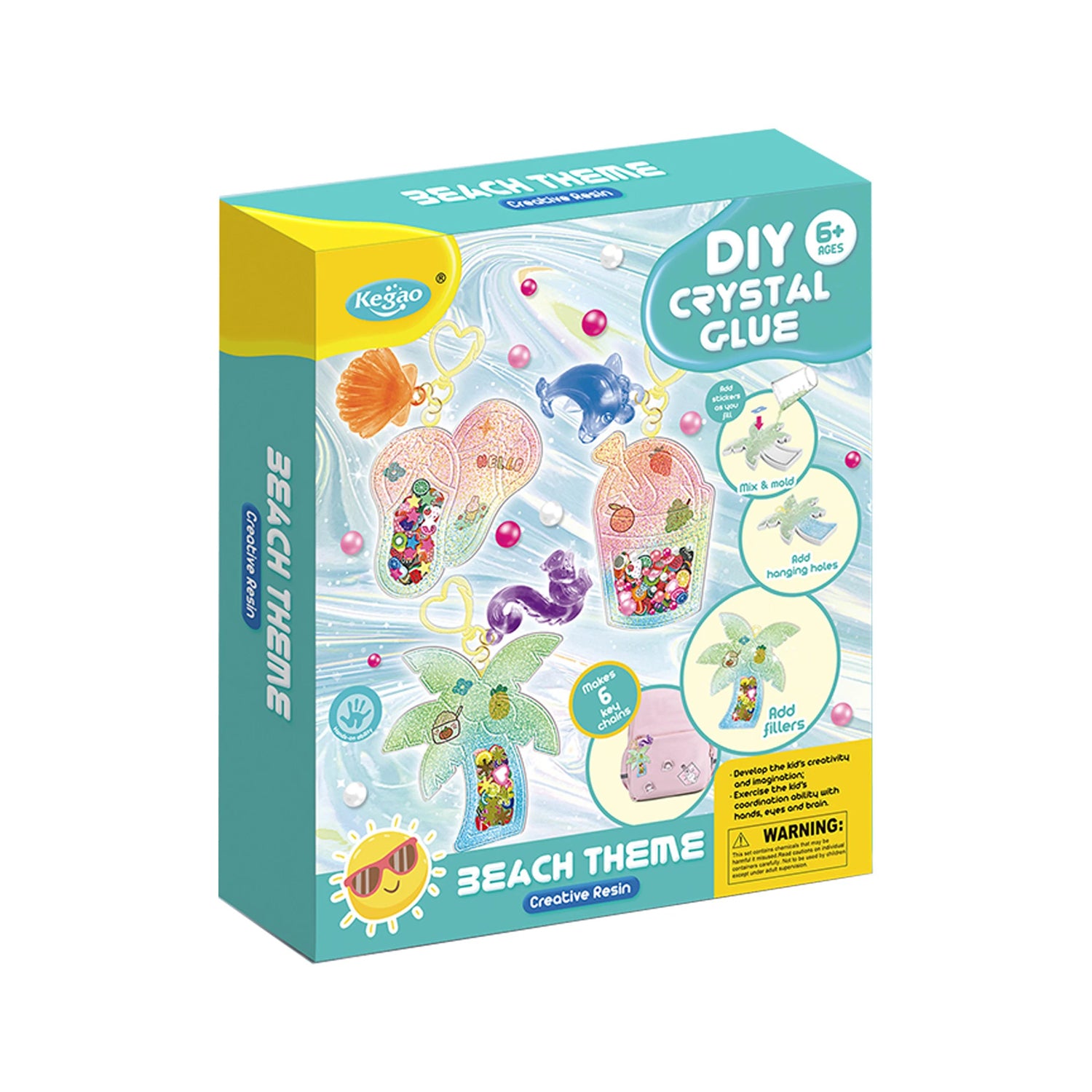 DIY CRYSTAL GLUE BEACH THEME